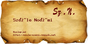 Szüle Noémi névjegykártya